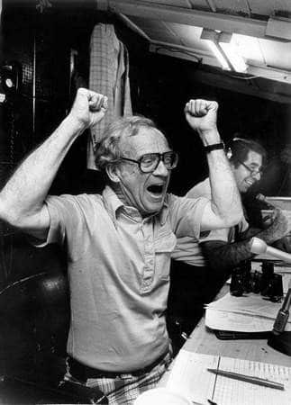 Ernie Harwell cheering