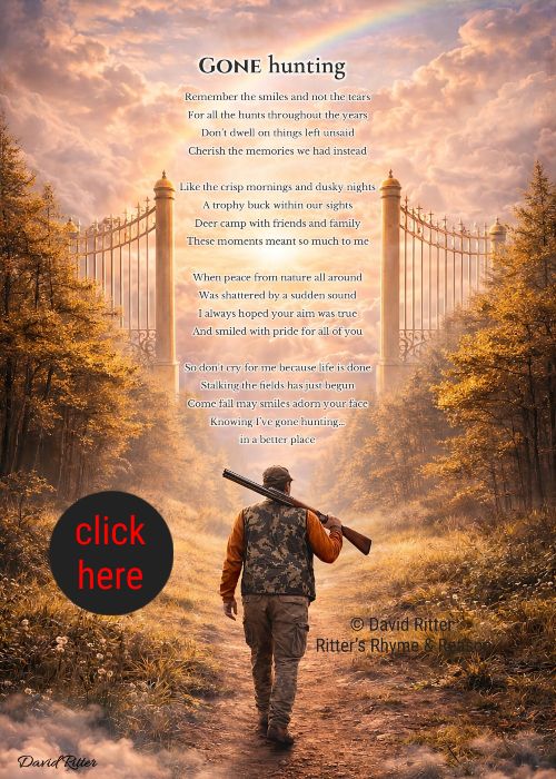 Gone Hunting premium printable memorial poem preview