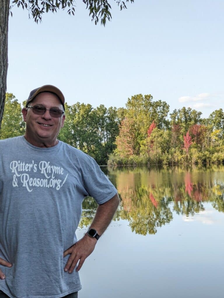 David Ritter standing in front of the ponds at the Genesee County Fair 2024