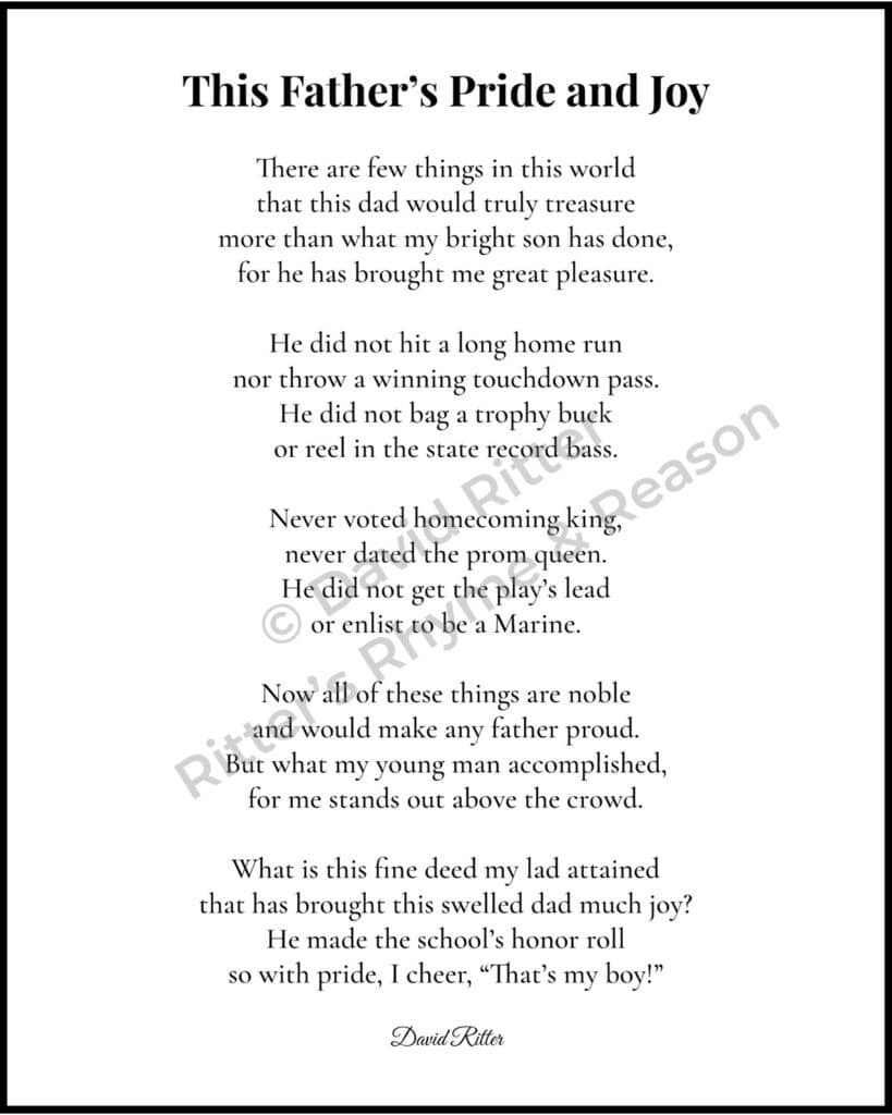 Printable 8×10 poem design by David Ritter featuring elegant typography and soft background — preview version with watermark.