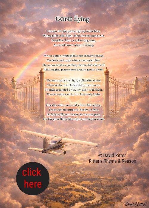 Gone Flying premium printable memorial poem preview