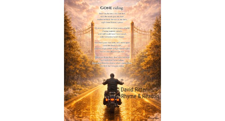 Gone Riding – Premium Printable Memorial Poem - Ritters Rhyme and Reason
